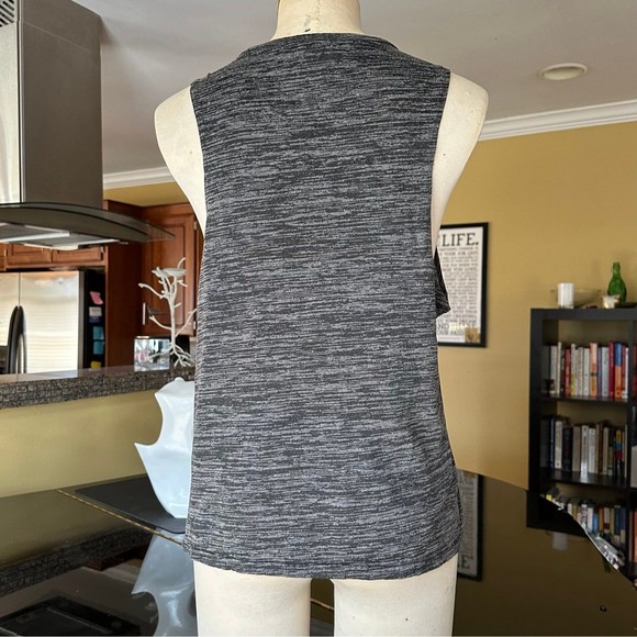 Majestically Awkward Flamingos Charcoal Gray Funny Graphic Muscle Tee Tank Top M - Picture 7 of 13